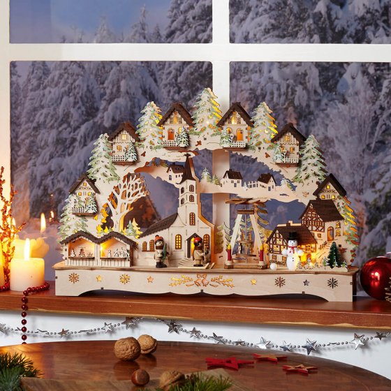 LED-Schwibbogen "Winterkirche"