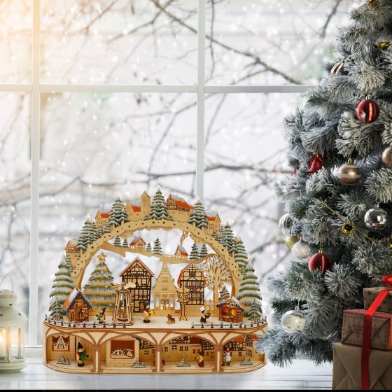 Leuchtbogen LED Weihnachtsmarkt 