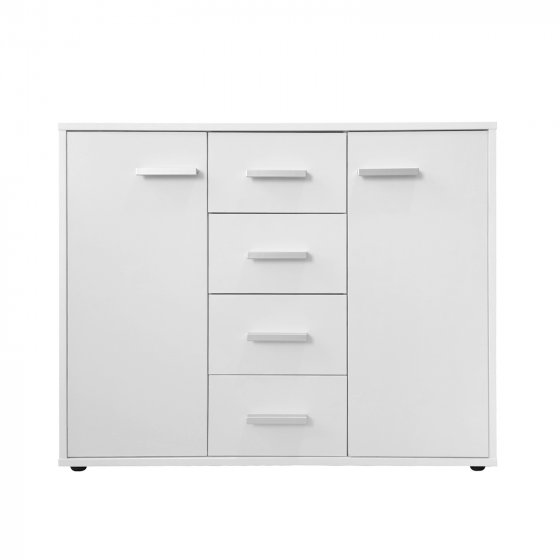Sideboard Nina mit 4 Schubladen Weiß 