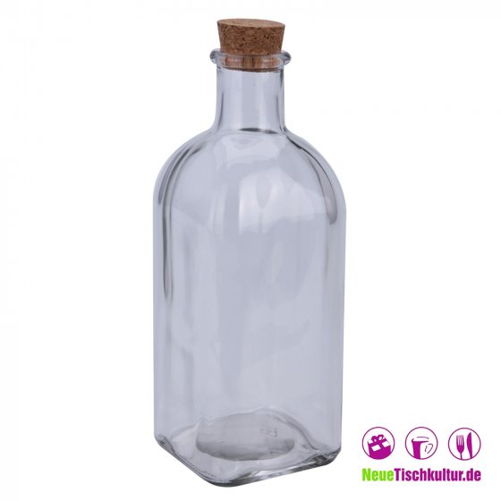 Glasflasche mit Kork-Verschluss 