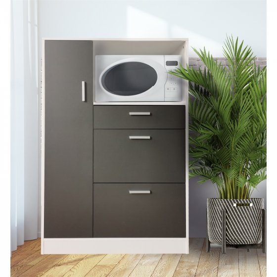 Küchenschrank Weiß-Grau Blanca L