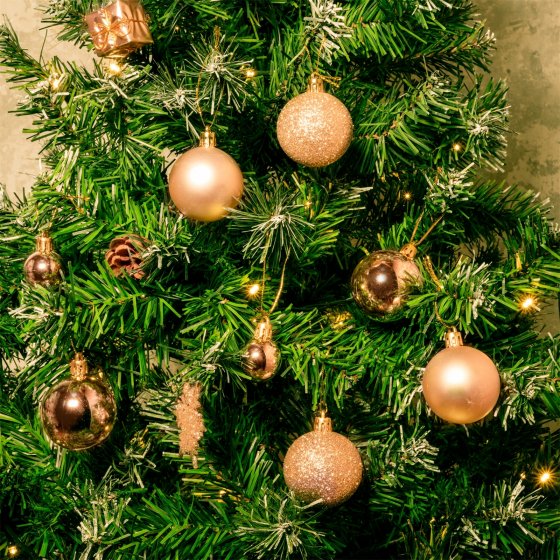 Weihnachtskugeln Set 56-teilig Gold 