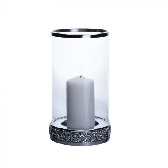 Kerzenhalter Zylinder mit Diamanteffekt