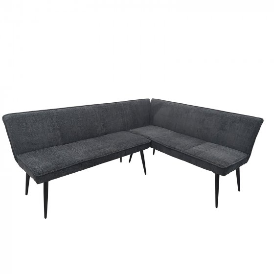 Eckbank 195 x 154 cm Anthrazit Mesilla kurzer Schenkel rechts 