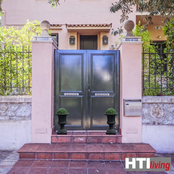 Pflanzkübel mit Buchsbaumkugel Athene Dunkelgrau 