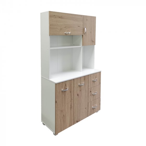 Küchenschrank Weiß Artisaneiche Blanca 