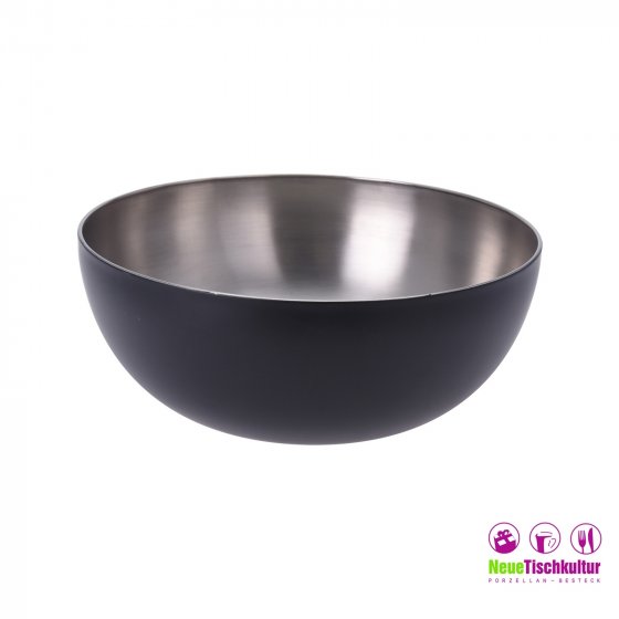 Schale Edelstahl Schwarz-Silber 