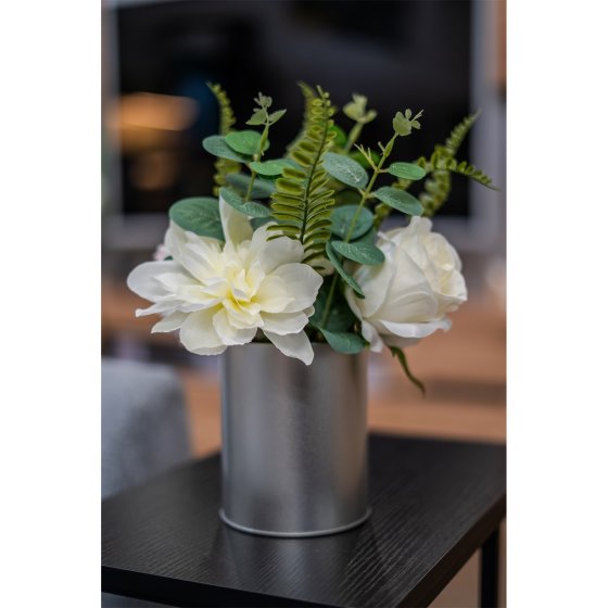 Kunstblume weiße Jasmin in Vase Leilani 