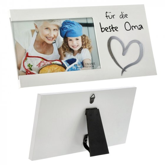 Bilderrahmen 15 x 10 mit Spruch "Für die beste Oma"