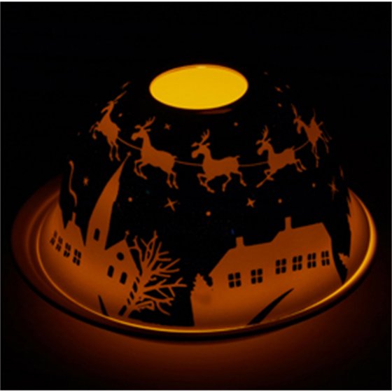 Dome Silber Fliegender Santa Schlitten