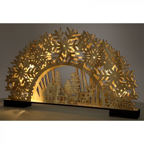 Schwibbogen verschneite Landschaft 