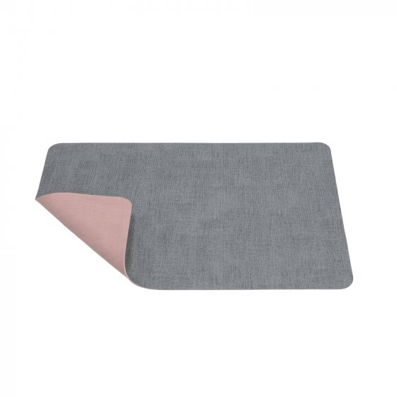 Tischset 4 - teilig Grau/Rosa