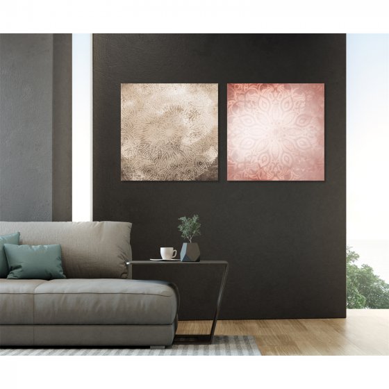 Wandbilder 2er Set Mandala 