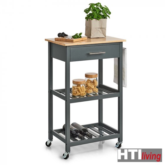 Küchenrollwagen MDF/Bambus 