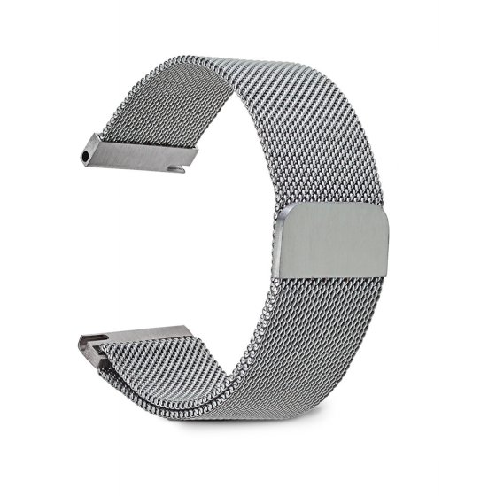 Milanaise-Armband mit Magnetverschluss 20 mm | Silber