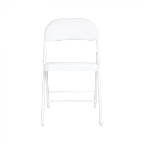 Klappstuhl Wedigo Kunstleder Weiß-Weiß 4er-Set 