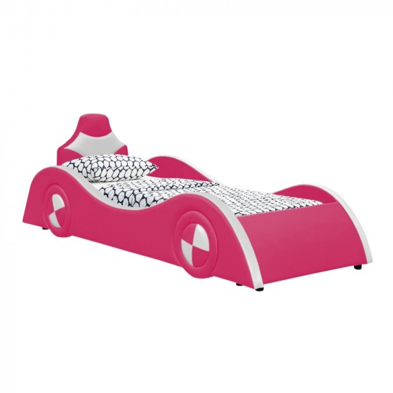 Autobett Pink/Weiß
