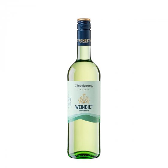Weinbiet Manufaktur Chardonnay QbA trocken kräftiger Weißwein 750ml 