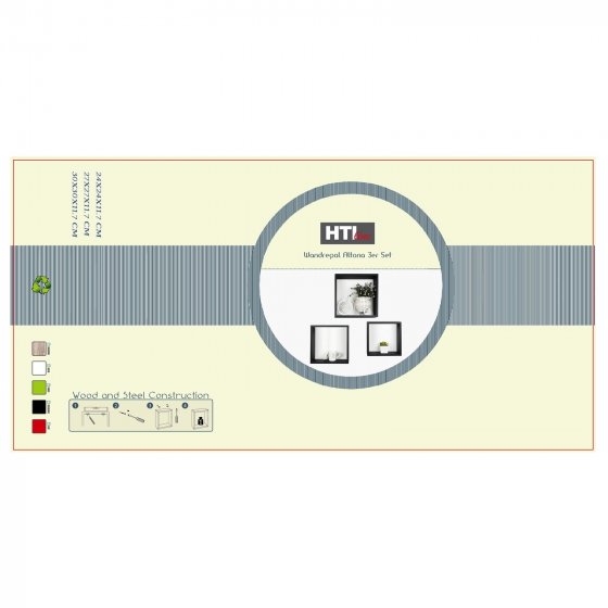 Wandregal Altona 905b 3er-Set 