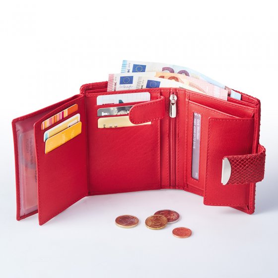 Damen-Lederbörse Rot