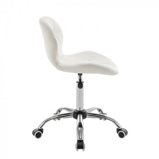 Drehstuhl Neville Kunstleder Weiß 