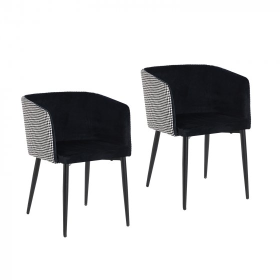 Design-Stuhl im Retro-Chic 2er Set Komfort trifft Charakter 