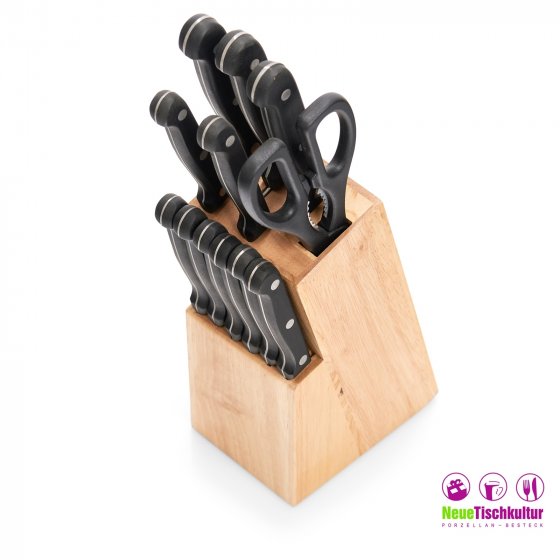 Messerblock-Set, 13-teilig Gummibaum 