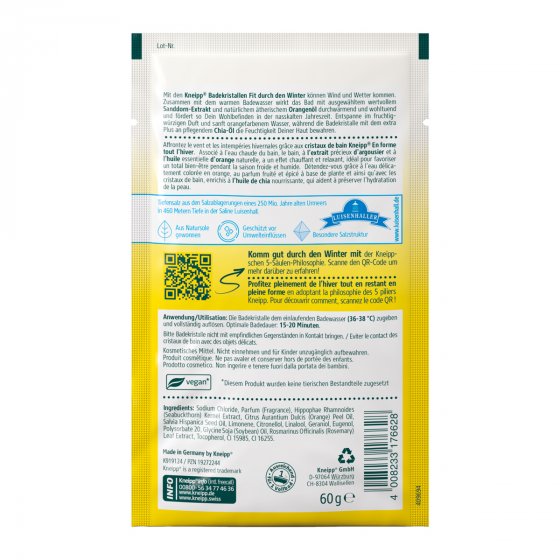 Kneipp Badekristalle Fit durch den Winter mit Sanddorn und Orange 60g 