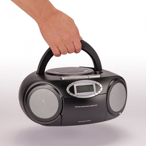 Tragbarer CD-Player mit Kassettendeck 