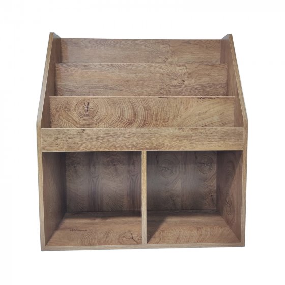 Kinderregal Aufbewahrungsregal mit 5 Fächern Bücherregal für Kinderzimmer Eiche 