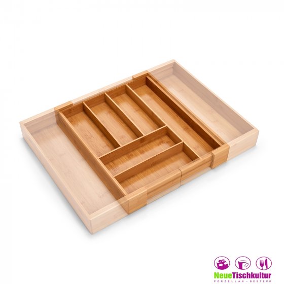Besteckkasten, ausziehbar Bambus 