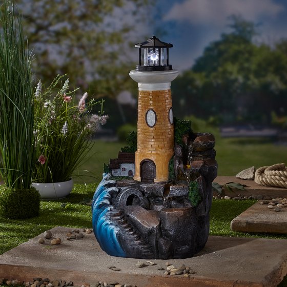 Gartenbrunnen „Leuchtturmidylle“ 