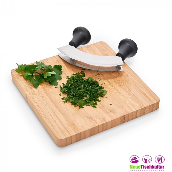 Kräuterbrett mit Wiegemesser Bamboo 