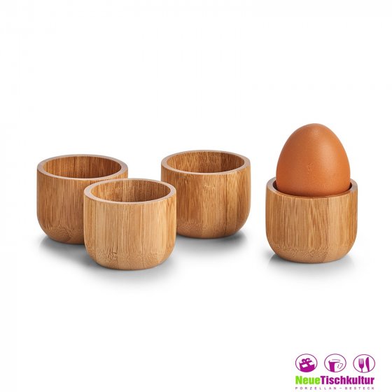 Eierbecher-Set 4-teilig Bambus 