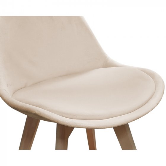 Esszimmerstuhl Samt 4er Set Atlanta Creme