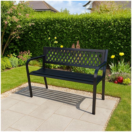 Gartenbank Metallbank Schwarz 