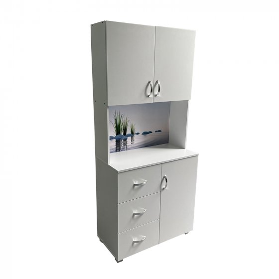Badschrank Blanca Wellness Motiv Steine