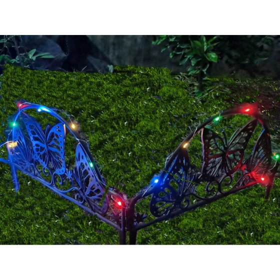 Beeteinfassung 400 cm Schmetterling mit Lichterkette 
