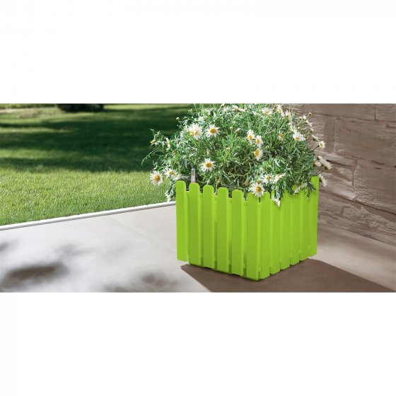 Blumentopf mit Wasserspeicher Nessa eckig grün 
