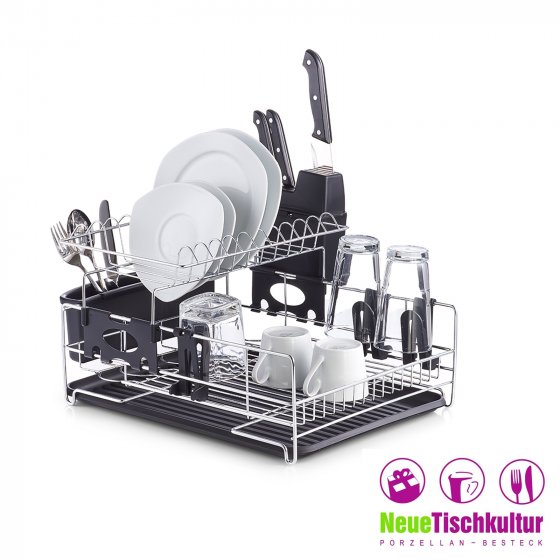 Geschirrabtropfständer Schwarz 