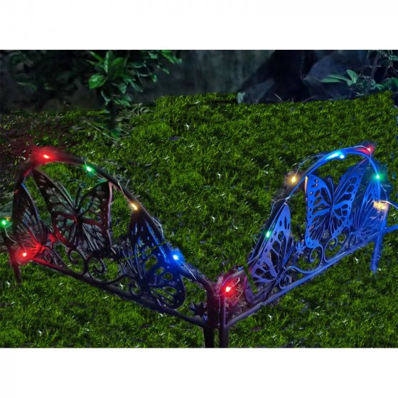 Zierzaun Nessa Solar Schmetterling 4-teilig Braun 
