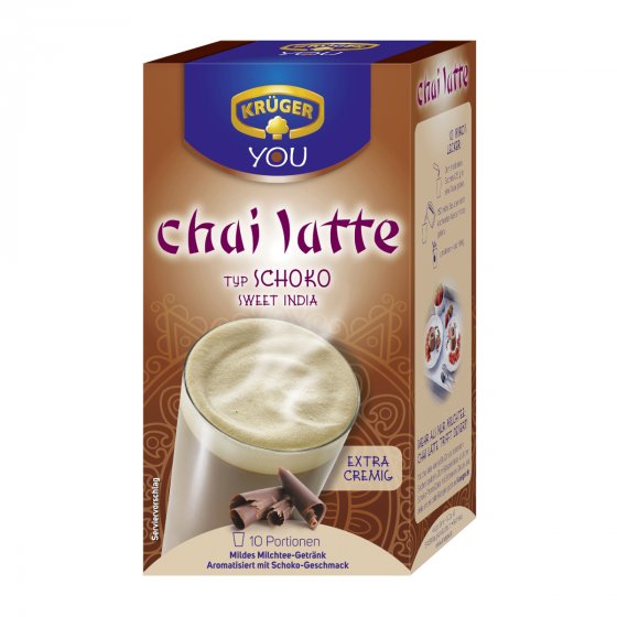 Krüger Chai Latte Typ Schoko Sweet India Milchteegetränk 10x25g 250g 