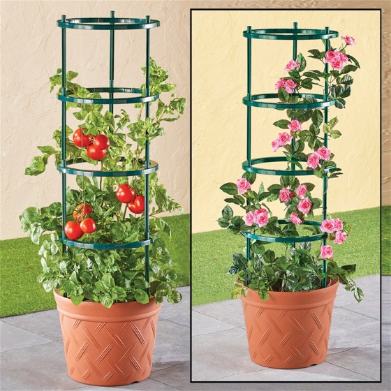 Pflanztopf Nessa Terracotta mit Rankhilfe 