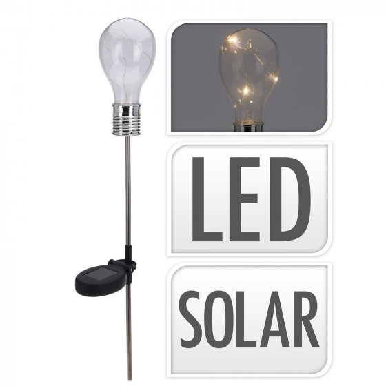 Solarleuchte 2er Set Glühbirnenform 