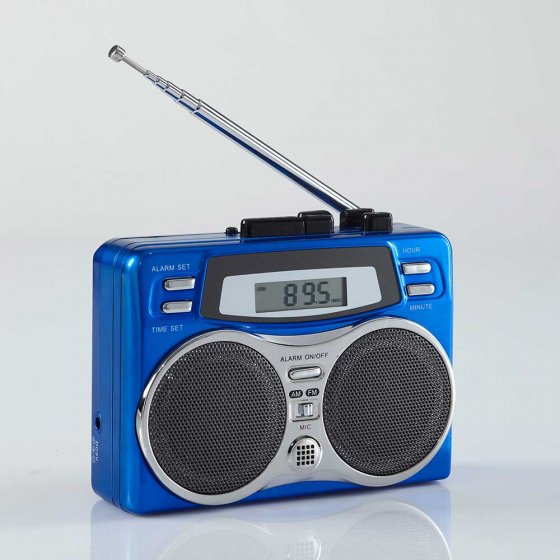 Retro-Kassettenspieler Blau