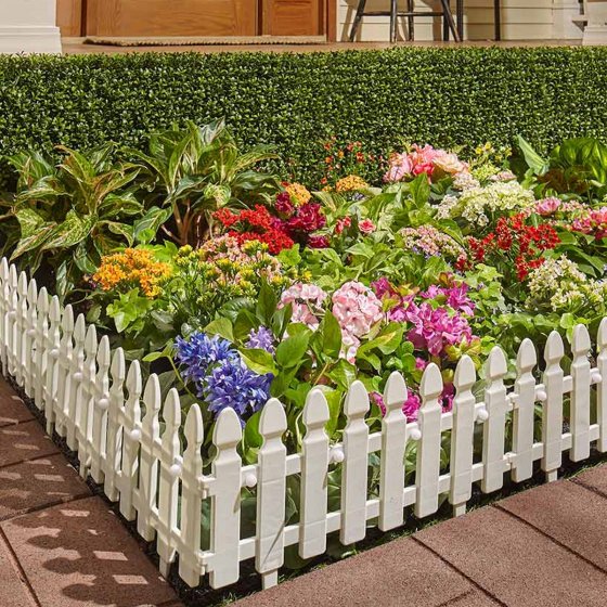 Beeteinfassung Länge 540 cm Zaun Weiß 