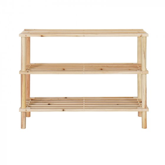 Schuhregal 3 Ebenen Anea Holz Natur