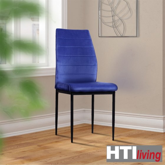 Esszimmerstuhl Madison Velvet 4er-Set Blau 
