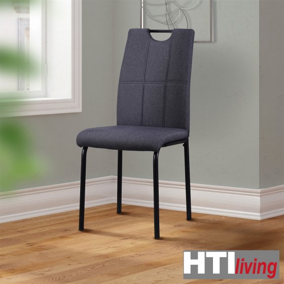 Esszimmerstuhl Denton Webstoff Grau 4er-Set 