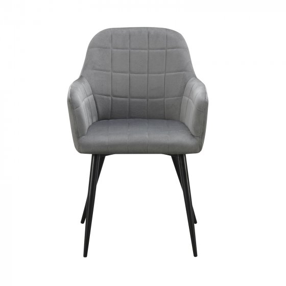 Esszimmerstuhl 2er Set Grau Velvet Albany 